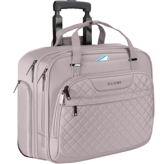 EMPSIGN Reise Laptop Trolley Wasserabweisend Rosa