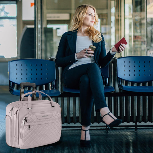 EMPSIGN Reise Laptop Trolley Wasserabweisend Rosa