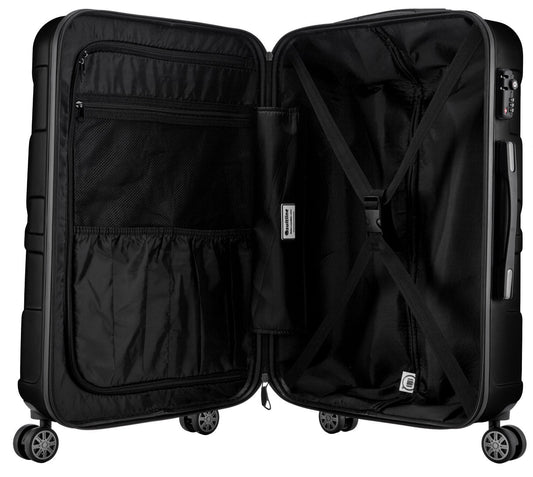 suitline Rollkoffer Set ABS Matt Schwarz